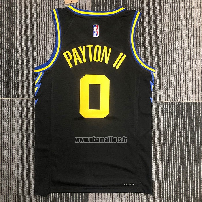 Maillot Golden State Warriors Gary Payton Ii no 0 Ville 2021-22 Noir